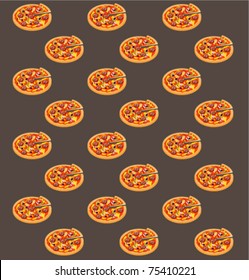 Pizza vector background.