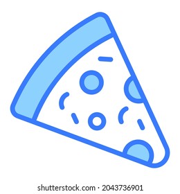 pizza vector Blue outline icon. Hindu festival, Hindu celebration icon.