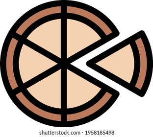 Pizza-Vektorfarbsymbol