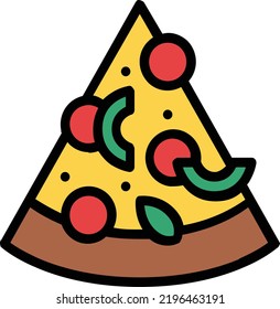 pizza vector concept on white background. isolated illustration icon