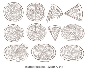 Pizza vector design illustration isolated on white background