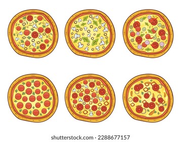 Pizza vector design illustration isolated on white background