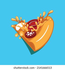 Pizza vector design, Pizza slice vector illustration
