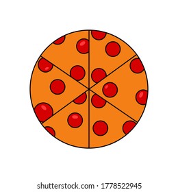 ilustración de diseño de vector de pizza