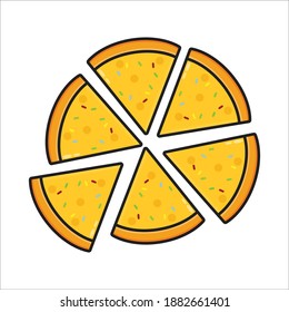 diseño de vector de pizza pasos de fondo blanco 10 vector