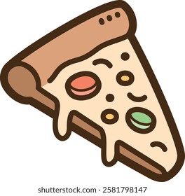 Pizza vector doodle illustration and graphic