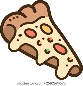 Pizza vector doodle illustration and graphic