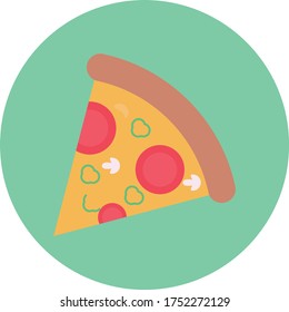 pizza vector flat color icon 