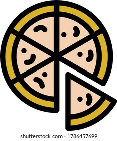 Pizzavektorfarbensymbol
