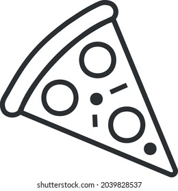 Pizza vector flat icon design for web and mobile. Dark grey icon on white background.