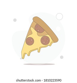 pizza vector flat illustration on white