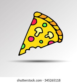 pizza vector food slice illustration cheese restaurant