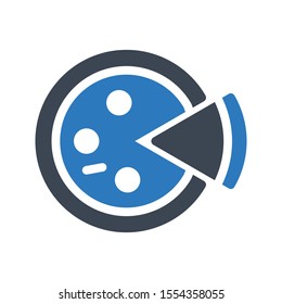 pizza vector glyph colour icon