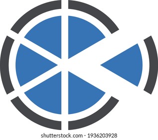 icono de color de glifo vector de pizza
