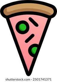 Pizza vector, icon of a pizza