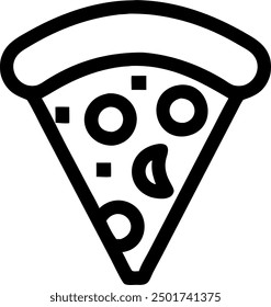 Pizza vector, icon of a pizza