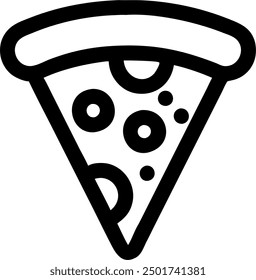 Pizza vector, icon of a pizza