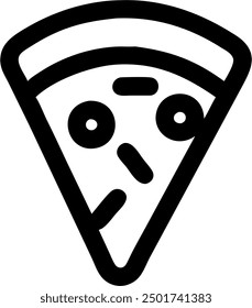 Pizza vector, icon of a pizza