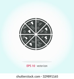 Pizza vector icon.