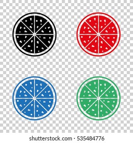 Pizza  -  vector icon