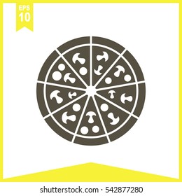 Pizza vector icon.