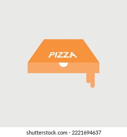 pizza vector icon pizza box with a piece