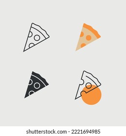 pizza vector icon pizza box with a piece