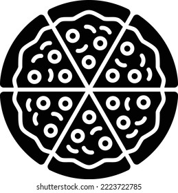 Pizza vector icon. Can be used for printing, mobile and web applications.