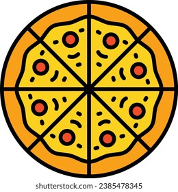 Pizza vector icon. Can be used for printing, mobile and web applications.