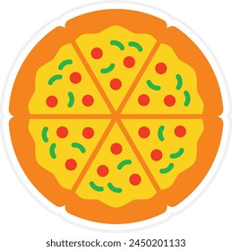 Pizza vector icon. Can be used for printing, mobile and web applications.