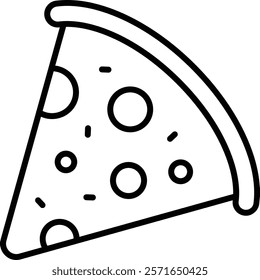 Pizza vector icon. Can be used for printing, mobile and web applications.