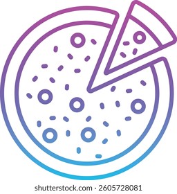 Pizza vector icon. Can be used for printing, mobile and web applications.