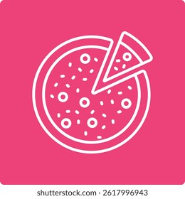 Pizza vector icon. Can be used for printing, mobile and web applications.