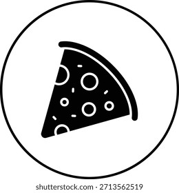 Icono de Vector de pizza. Se puede utilizar para aplicaciones de impresión, móviles y de Web.