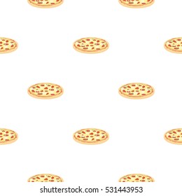 Pizza vector icon in cartoon style for web