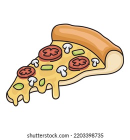 Pizza vector icon for commercial use