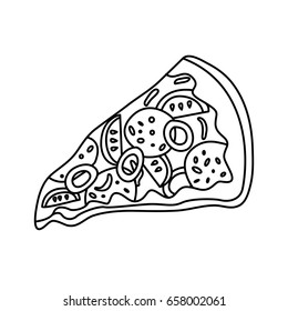 Pizza vector icon. Design elements.