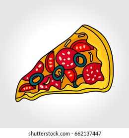 Pizza vector icon. Design elements.