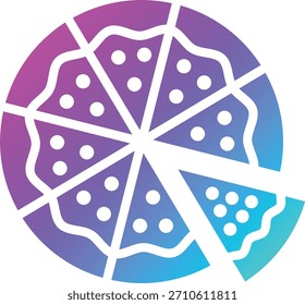 Ilustração de design de ícone de vetor de pizza