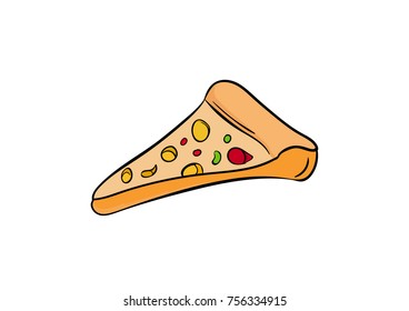 pizza vector icon doodle