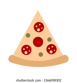 Pizza vector icon, fast food symbol. Simple, flat design for web or mobile app