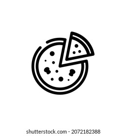 pizza vector icon. food and beverage icon outline style. perfect use for icon, logo, illustration, website, and more. icon design line style