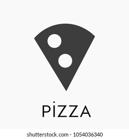 Pizza Vector Icon. Food Symbol. Restuarant Logo. Best Modern Flat Pictogram Illustration For Web And Mobile Apps Design