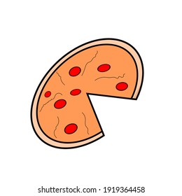 pizza vector icon illustration in white background