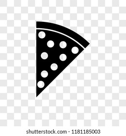 Pizza vector icon isolated on transparent background, Pizza logo concept