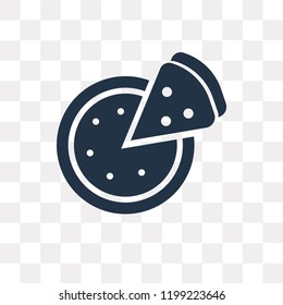 Pizza vector icon isolated on transparent background, Pizza transparency concept can be used web and mobile