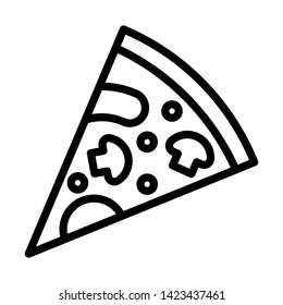 Pizza vector icon. Italian fast food cafe logo illustration. Pizzeria icon.