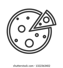 Pizza vector icon in modern flat style isolated. Pizza can support is good for your web design.
