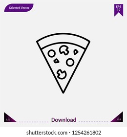 Pizza vector icon. Modern, simple, isolated, flat best quality icon for web site designs or mobile apps. Vector illustration.