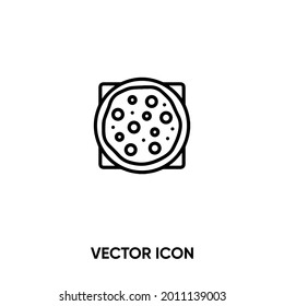 Pizza vector icon. Modern, simple flat vector illustration for website or mobile app.Italian food symbol, logo illustration. Pixel perfect vector graphics	